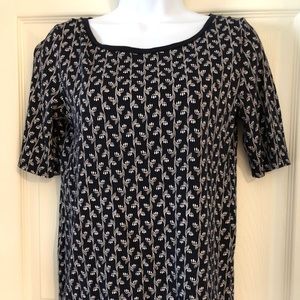 LOFT Black Printed Blouse